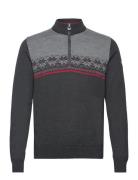 Liberg Masc Sweater Tops Knitwear Half Zip Jumpers Grey Dale Of Norway