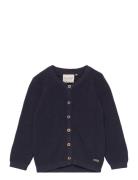 Cardigan Knit Tops Knitwear Cardigans Navy Minymo