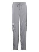 Satinasbzcargo Pants Bottoms Trousers Cargo Pants Grey Bzr