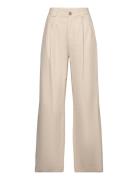 Relaxed Pleated Chinos Bottoms Trousers Chinos Beige Hope