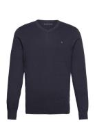 Classic Cotton V Neck Tops Knitwear V-necks Navy Tommy Hilfiger