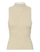 Piccagz Halterneck Tops Blouses Sleeveless Beige Gestuz