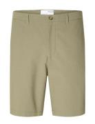 Slhregular-Karl Seersucker Shorts Noos Bottoms Shorts Casual Green Sel...