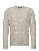 Zuberi Crochet Ls Designers Knitwear Round Necks Grey Daily Paper