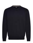 Pacello-L Tops Knitwear V-necks Navy BOSS