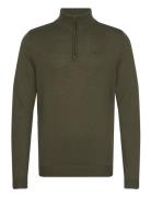 Hco. Guys Sweaters Tops Knitwear Half Zip Jumpers Khaki Green Holliste...