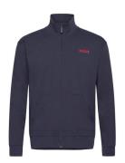 Linked Jacket Zip Designers Sweat-shirts & Hoodies Sweat-shirts Blue H...