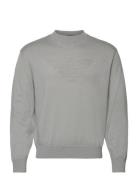 Pullover Designers Knitwear Round Necks Grey Emporio Armani