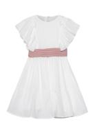 Bambula Flower Dress Dresses & Skirts Dresses Partydresses White Mango