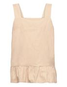 Nkffalinnen Strap Top Tops T-shirts Sleeveless Beige Name It