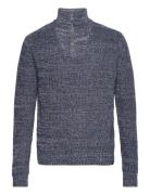 Half Zip Knit Tops Knitwear Half Zip Jumpers Navy Lee Jeans