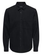 Onssteen Wb 8022 Bj Dnm Shirt Vd Tops Shirts Casual Black ONLY & SONS