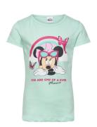 Tshirt Tops T-shirts Short-sleeved Green Minnie Mouse