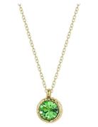 Imperia Necklace Green/Gold Accessories Jewellery Necklaces Dainty Nec...