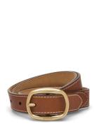 Smooth Vachetta-25Mm Ovl Bk-Blt-Med Belte Brown Polo Ralph Lauren