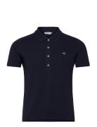 Emb Archive Shield Polo Tops Polos Short-sleeved Navy GANT