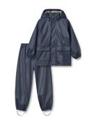 Rainwear Ola Set Outerwear Rainwear Rainwear Sets Navy Wheat