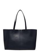 Leather-Effect Shopper Bag Shopper Veske Black Mango