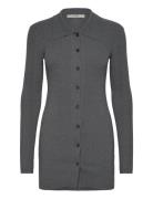 Rib Knit Cardigan Tops Knitwear Cardigans Grey REMAIN Birger Christens...