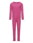 Kogmunte Loungewear L/S Pant Set Jrs Pyjamas Sett Pink Kids Only