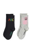 Abc 2-Pack Socks Sokker Strømper Multi/patterned Mini Rodini