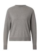 Freya Cotton/Cashmere Sweater Tops Knitwear Jumpers Grey Lexington Clo...