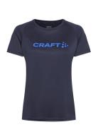 Core Essence Logo Tee W Sport T-shirts & Tops Short-sleeved Blue Craft