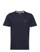 Cont Pin Point Embro Tops T-shirts Short-sleeved Blue Original Penguin