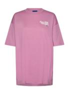 Over D Tee_B_1 Tops T-shirts & Tops Short-sleeved Pink HUGO BLUE