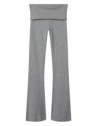 Nlfkula Bootcut Rib Pant Bottoms Trousers Grey LMTD