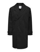 Onsjack Trenchcoat Otw Vd Trench Coat Kåpe Black ONLY & SONS