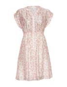 Mschisadora Ss Shirt Dress Aop Kort Kjole Pink MSCH Copenhagen