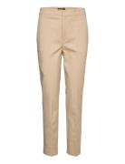 Stretch Dbl Ctn-Pant Bottoms Trousers Slim Fit Trousers Beige Lauren R...