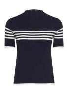 Striped Fine-Knit Sweater Tops Knitwear Jumpers Navy Mango