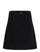 Crcory Skirt Knelangt Skjørt Black Cream