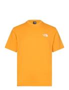 M Ss Simple Dome Tee Sport T-shirts Short-sleeved Yellow The North Fac...