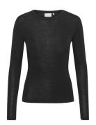 Niniagz Ls Wool Roundneck Noos Tops Knitwear Jumpers Black Gestuz