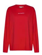 Biitti Logo Placement Tops T-shirts & Tops Long-sleeved Red Marimekko