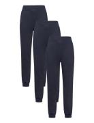 Trousers Basic Solid 3 Pack Bottoms Sweatpants Navy Lindex