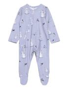 Baby Print Full Bodysuit Langermet Bodysuit Blue Gugguu