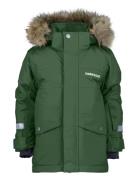 Bjärven Kids Parka 3 Parkas Jakke Green Didriksons