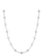 The Pearl Stud Necklace- White Accessories Jewellery Necklaces Chain N...