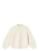 Nkfnadalie Ls Knit Tops Knitwear Pullovers Cream Name It