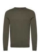 Merino Ck Designers Knitwear Round Necks Green Morris