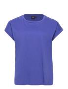 Mkatja, S/S, Loose Tee Tops T-shirts & Tops Short-sleeved Blue Zizzi