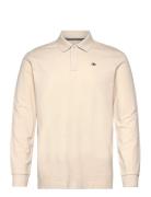 Basic Polo With Contrast Tops Polos Long-sleeved Beige Tom Tailor