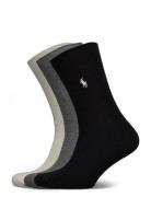 Cable-Knit Crew Sock 3-Pack Lingerie Socks Regular Socks Black Polo Ra...