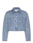 Pocketed Denim Jacket Dongerijakke Denimjakke Blue Mango