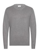 Melange Round Neck Knit Tops Knitwear Round Necks Grey Lindbergh