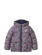 All Over Printed Puffer Jacket Fôret Jakke Purple Tom Tailor